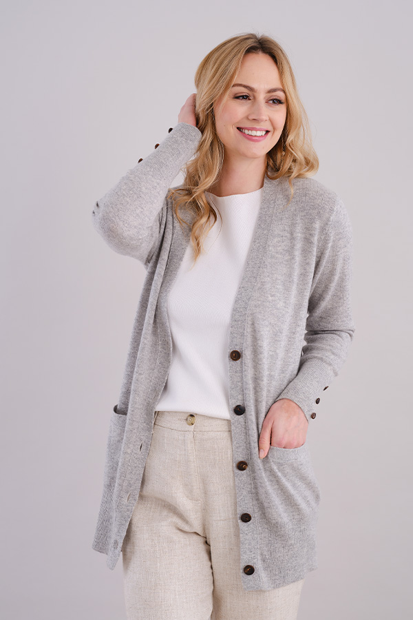Destiny Cashmere Boyfriend Cardigan