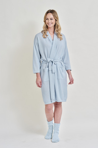 Cashmere Robe Blue Ladies Cashmere Robe