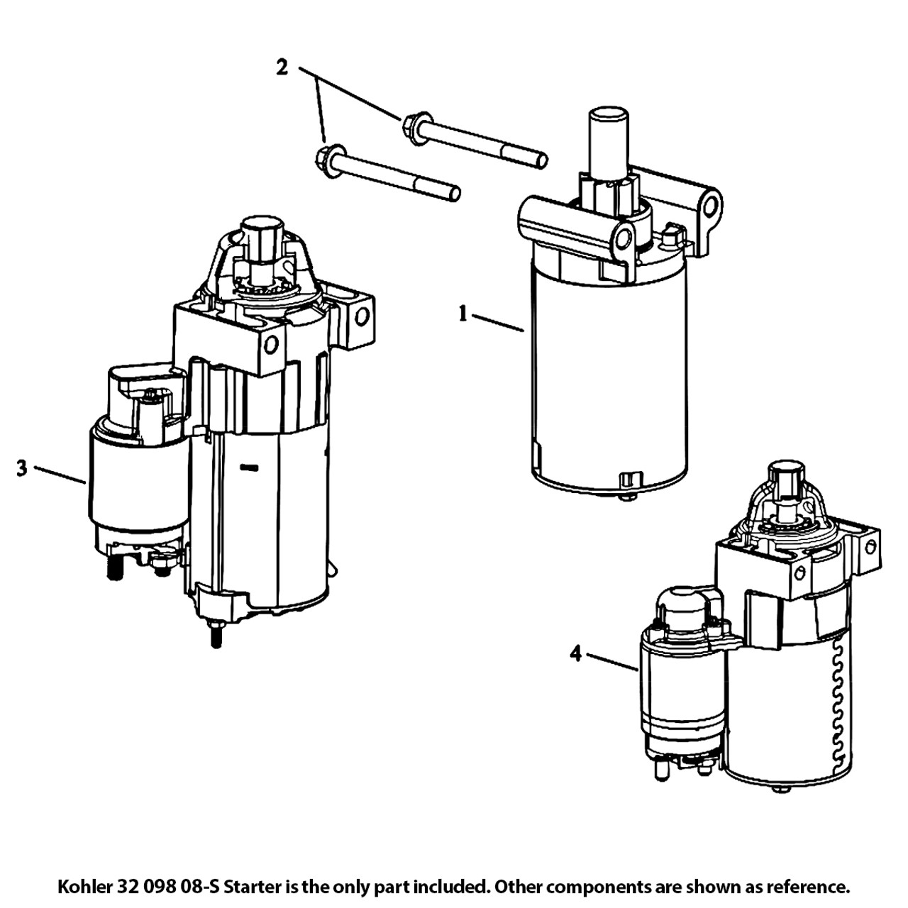 32 098 08-S-C - Kohler Courage 23 Starter 32 098 08-S - Kohler