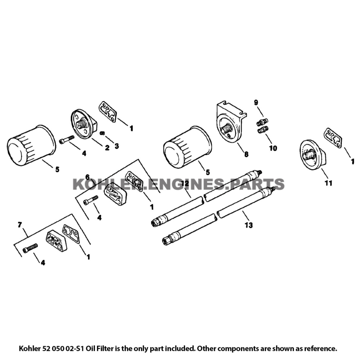 52 050 02SA Kohler 7000 Series Oil Filter 52 050 02S Kohler