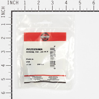 BRIGGS & STRATTON SCREW TRI .38-16 X 25X6MA - Image 1