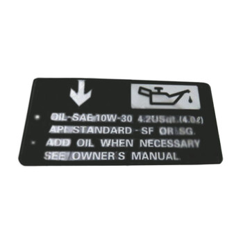 87531-ZW1-740 - Label Oil Caution - Honda Original Part