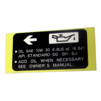 87531-ZY6-000 - Label Oil Caution - Honda Original Part