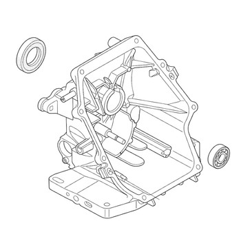 Honda 11300ZL8H00 Cover Crankcase Original Mower Part