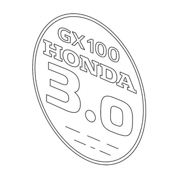 Honda 87521Z0D000 Emblem (Gx100) Original Mower Part