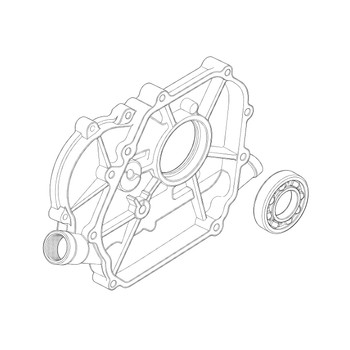 Honda 11300ZK7V20 Cover Crankcase Original Mower Part