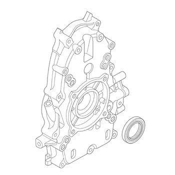 Honda 11300ZJ0V22 Cover Crankcase Original Mower Part