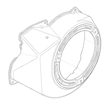 Honda 19610ZE3700ZL Cover Fan Nh105 Original Mower Part