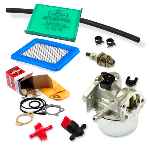 799866 Carburetor 491588S Air Filter 796112S Spark Plug Kit Fuel Filter 298090S Foam Filter 493537S