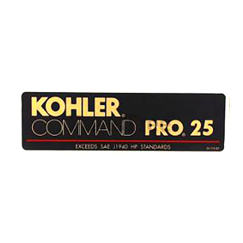 24 113 97-S - Decal; 25 Hp - Kohler Original Part