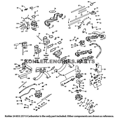 Kohler Command PRO 25 CH740 Carburetor 24 853 257-S OEM