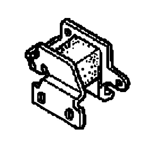 68327-ZB5-010 - Rubber L. Rear Mount - Honda Original Part