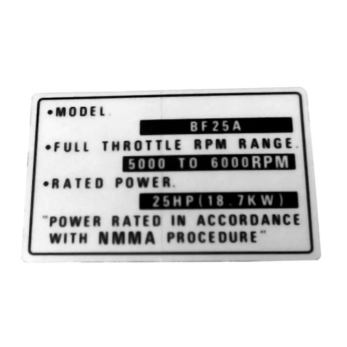 87152-ZV7-000 - Label Specification - Honda Original Part