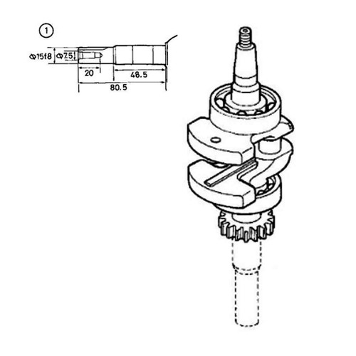 13310-ZM7-020 - Crankshaft(S-Type) - Honda Original Part