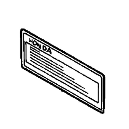 87105-ZE7-000 - Mark Caution - Honda Original Part