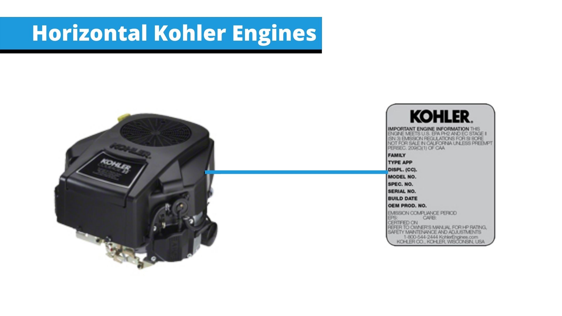 serial number on horizontal kohler engines