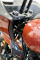 Low Rider ST with Bung King Fairing Support Bracket Installed – Clean Front Frame Look