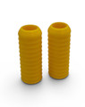 Yellow Replacement crashbar frame slider end with gripple texture upright