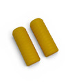 Yellow Replacement crashbar frame slider end with textured finish top view