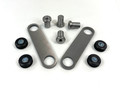 Weld-on rubber tank mounts with isolators and optional bungs for custom motorcycle tanks