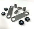Rubber Tank Mount Kit with steel tabs, isolators, and weld-in bungs for Harley oil and gas tanks