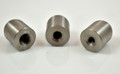 Assorted weld-on steel bullet bungs in 1/4-20, 5/16-18, and 3/8-16 thread sizes, 1 inch length