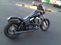 TIG-welded crash bar with Delrin sliders for Harley Dyna motorcycles