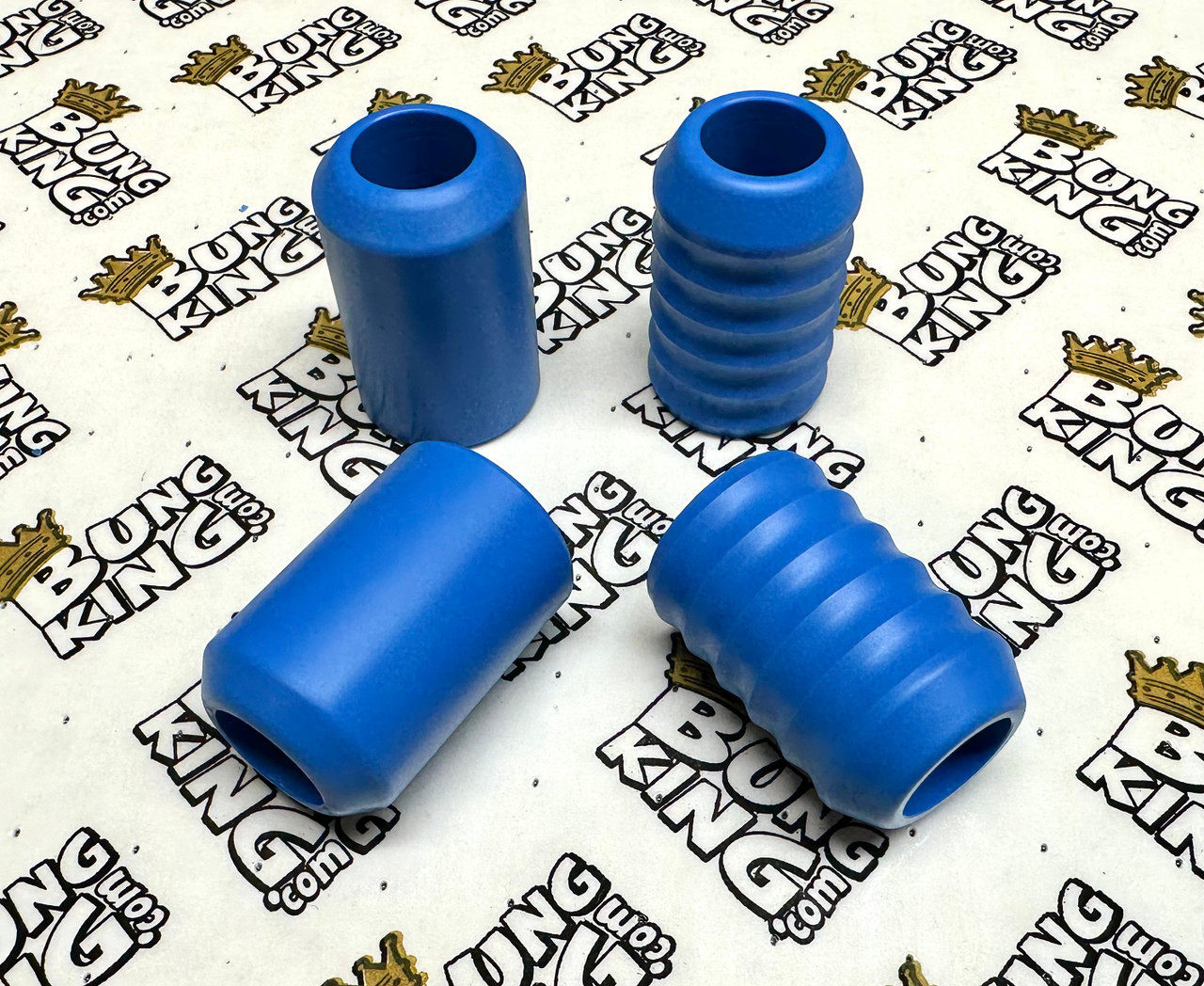 Blue Delrin Slider Ends | Bung King Crashbar & Highway Peg Replacement
