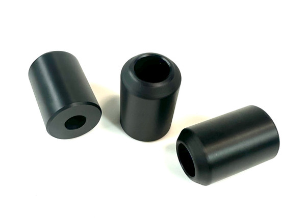 Universal Delrin slider end for custom motorcycle crash cages