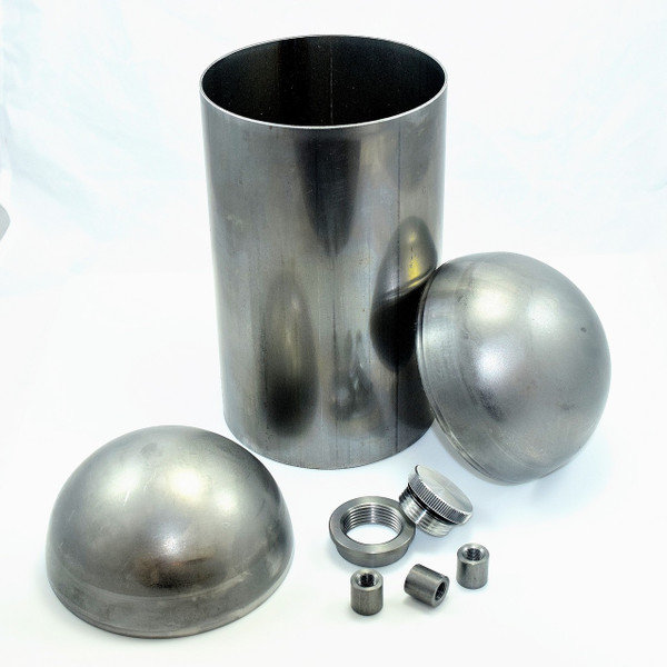 Pipe Bomb Oil Tank Kit 5" Diameter – DIY Weld-Together Motorcycle Oil Tank Parts