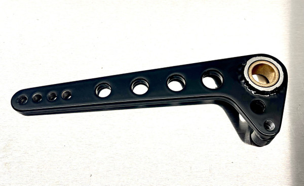 Black powdercoated Pan America shifter arm with 4 peg positions