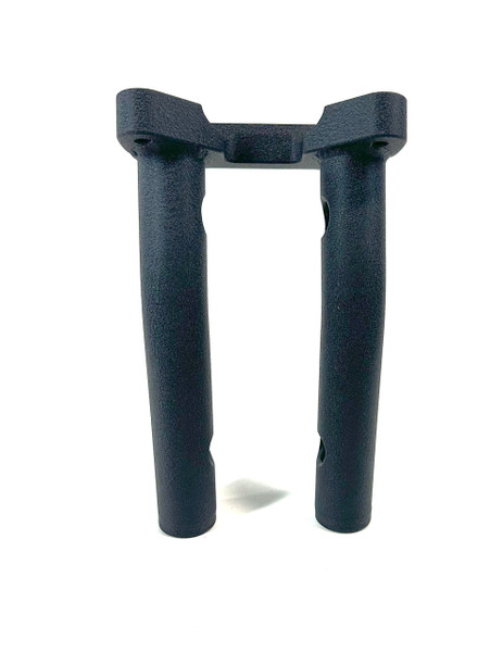 2025 Harley Davidson M8 Softail risers – powder-coated gloss black, front angle
