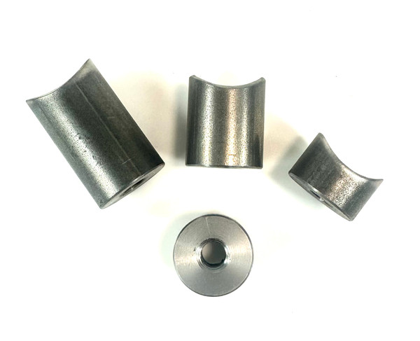 Coped Threaded Bung – 3/8"-16 Thread, 1" OD Mild Steel