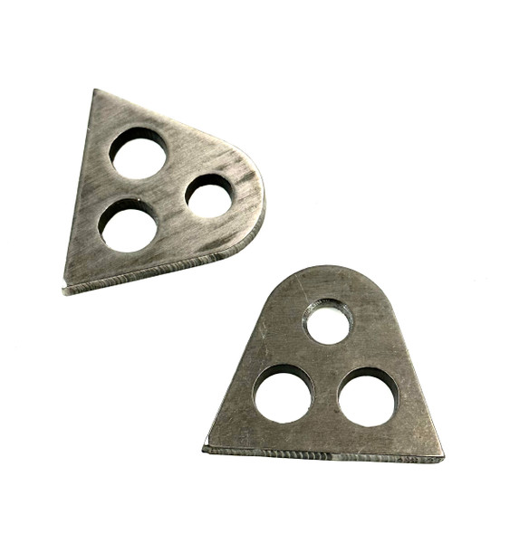 Custom fabrication brake stay tab with weight-reducing lightning holes