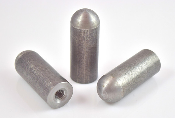 2-inch blind threaded bullet bung in cold rolled mild steel with rounded end