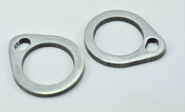 Made in USA mild steel Shovelhead exhaust flanges for custom exhausts