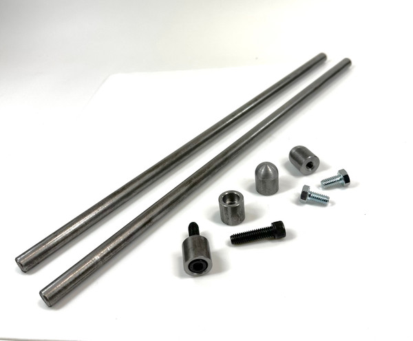 Straight Fender Strut Kit with round bar, bungs, and hardware