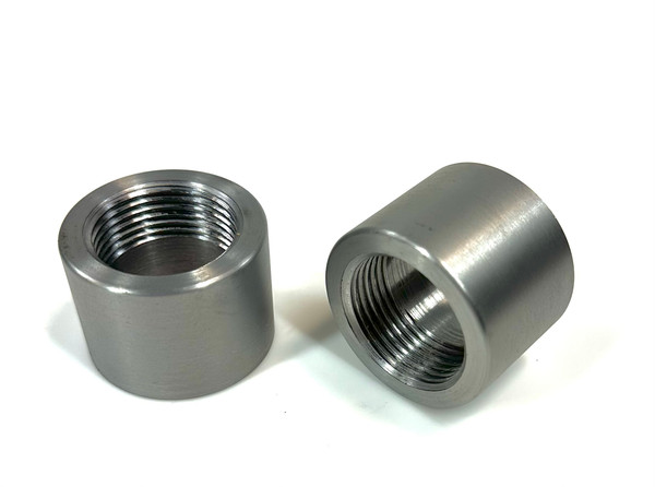 Tall weld-in filler bung made from mild steel, 1.25"-12 thread, 1.25" tall, fits Bung King filler caps for gas or oil tank fabrication.