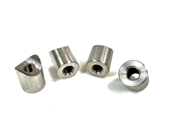 Motorcycle handlebar riser spuds stainless steel weld-on