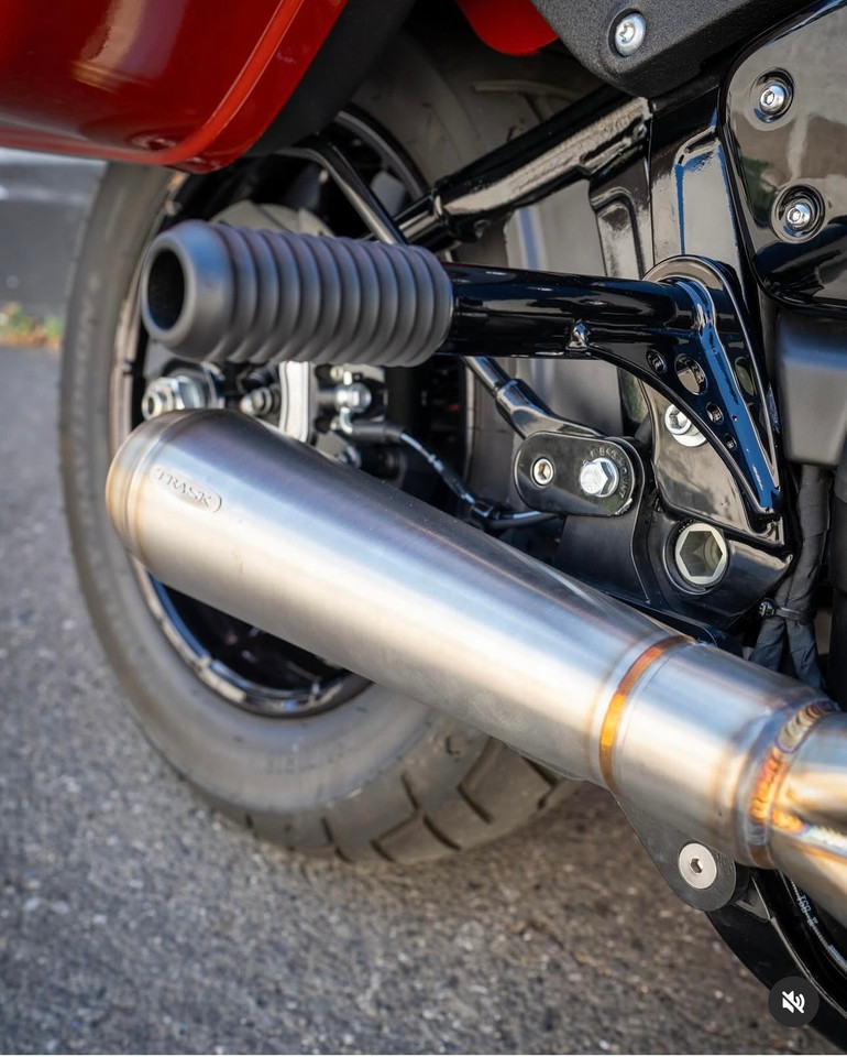 Full crash protection setup with Bung King front and passenger crash bars on M8 Softail FXLRST
