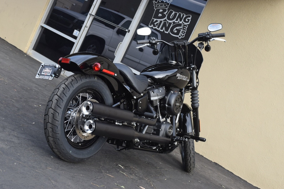 Full crash protection setup with Bung King front and passenger crash bars on M8 Softail FXBB