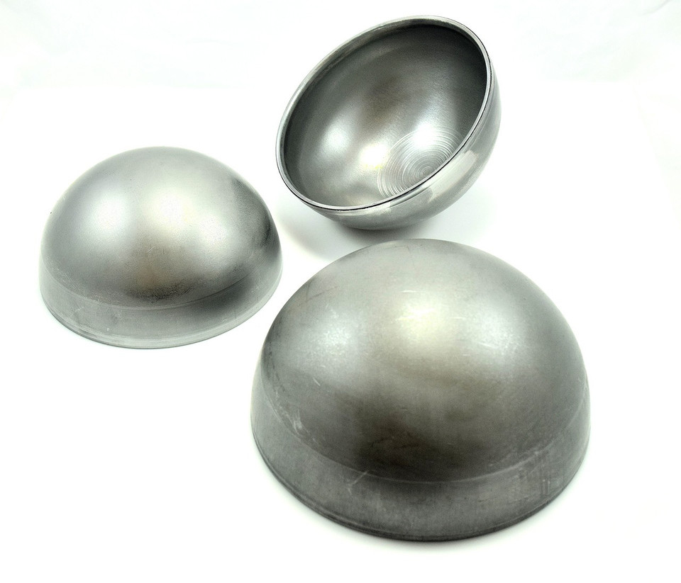Custom weld on steel oil tank domed end cap in 5-inch or 6-inch size