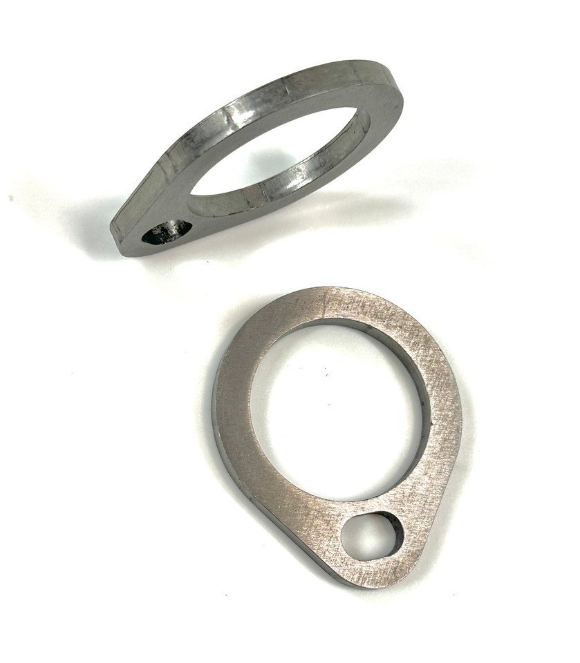 Heavy-duty stainless steel exhaust flanges for Harley Shovelhead