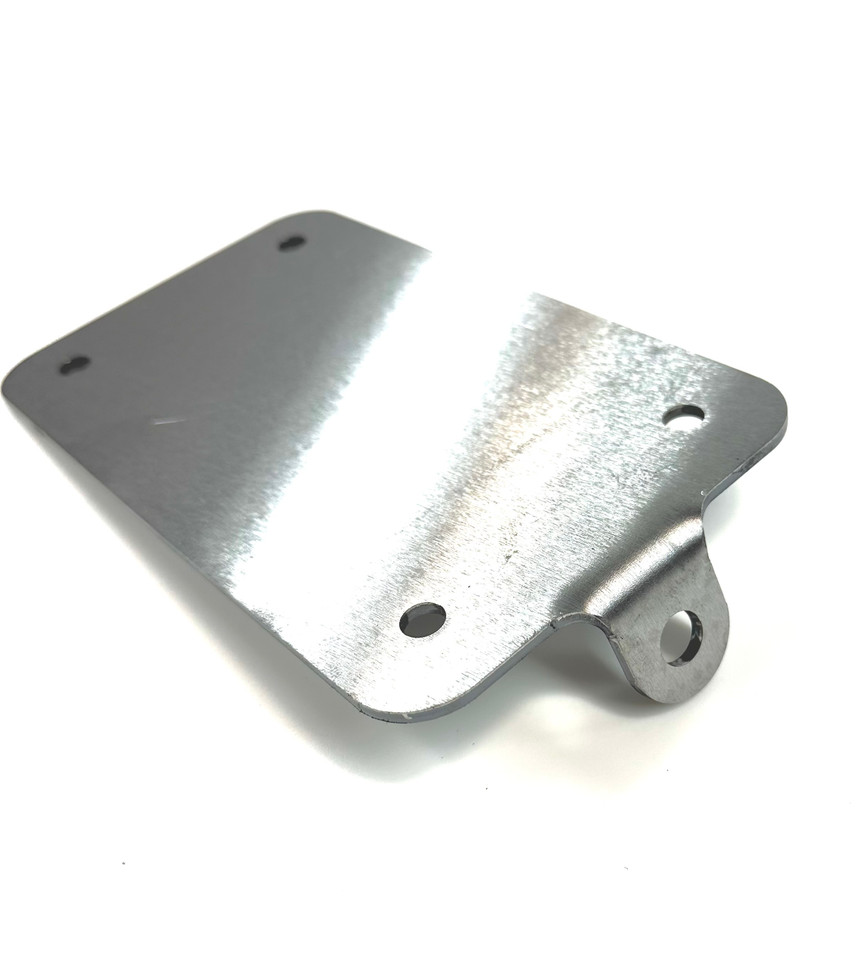 Motorcycle license plate backing plate with 3/8 inch light mount tab