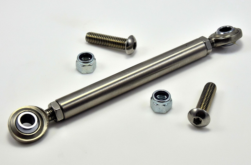 Stainless steel adjustable brake stay kit with heim joints