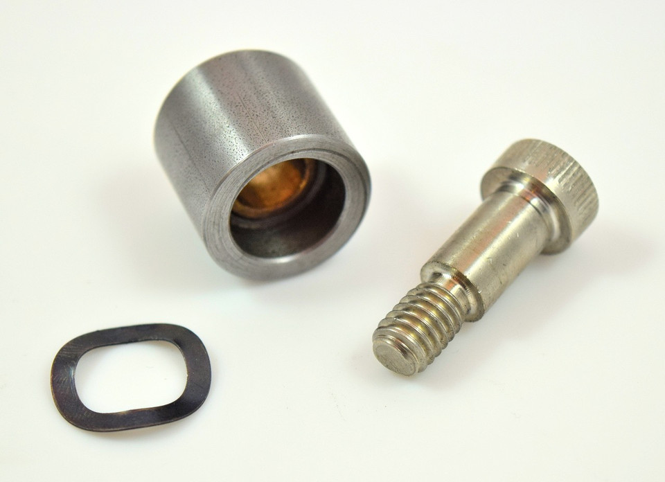 Motorcycle pivot mount bung with counterbored design Motorcycle pivot mount bung with counterbored design