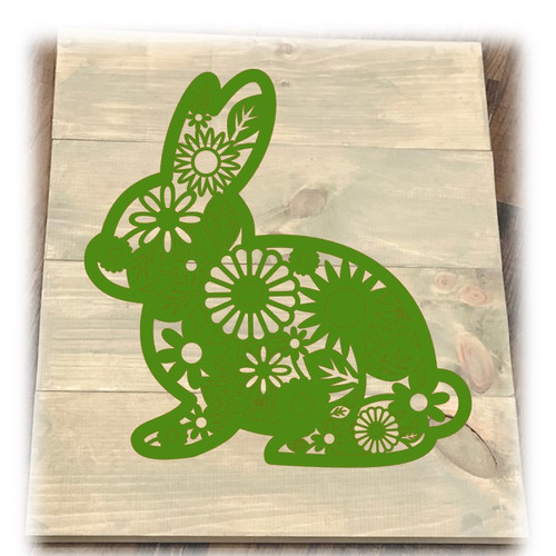 Easter Spring Bunny Planked Sign