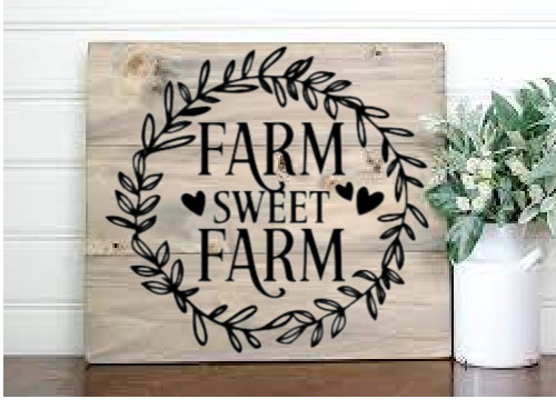 Wreath Farm Sweet Sign
