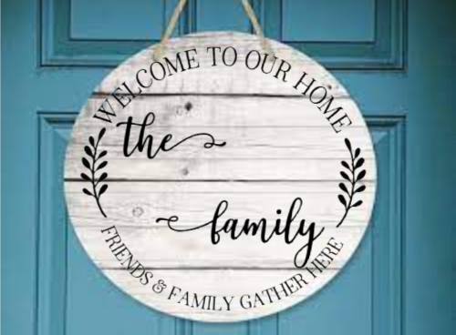 Family and Friends Gather 18" Round Sign