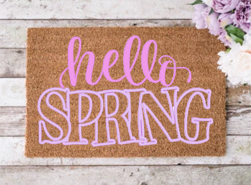 Bold Hello Spring Doormat
